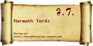 Harmath Teréz névjegykártya